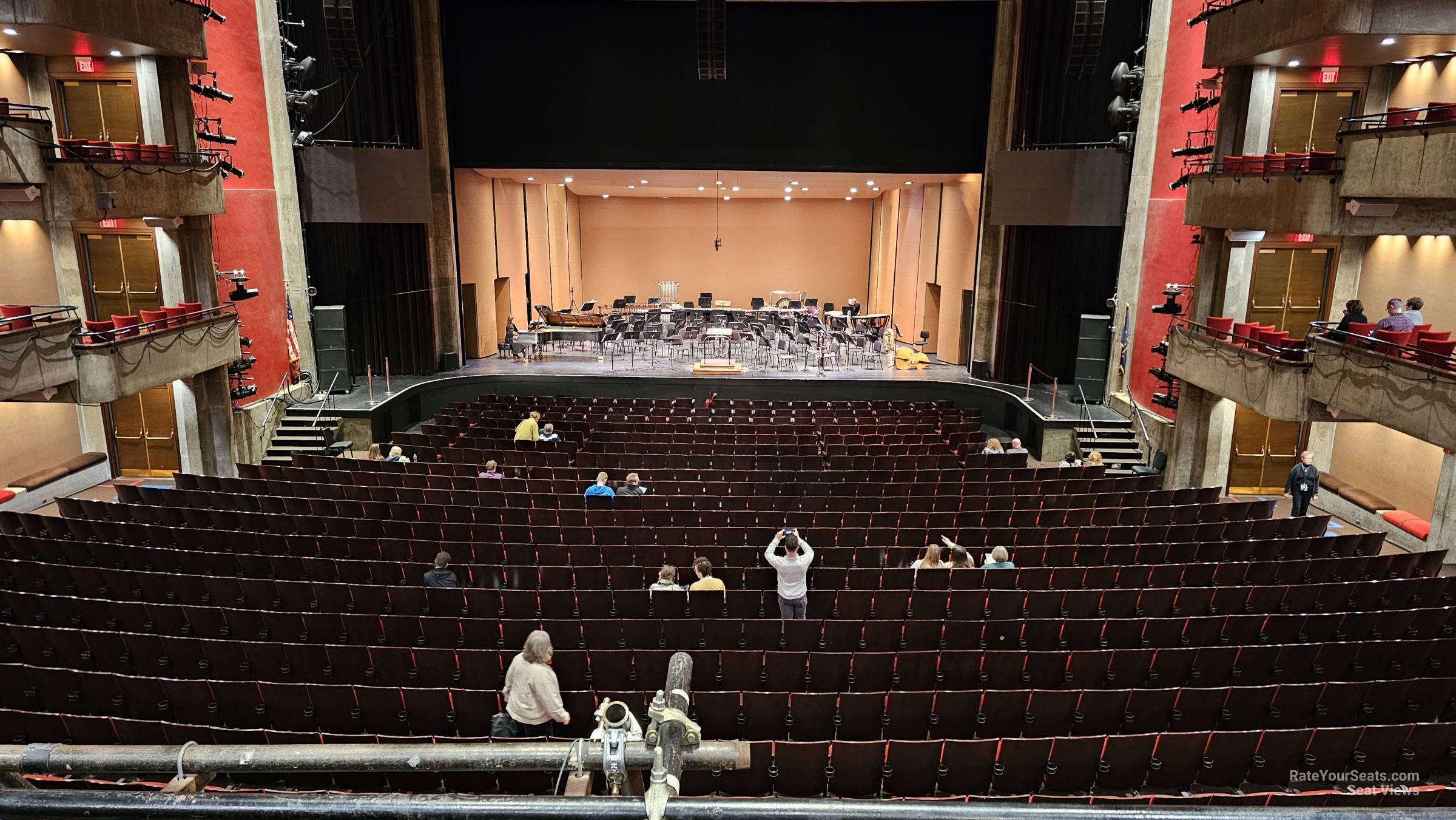 view from first level row  b seat view - clowes memorial hall